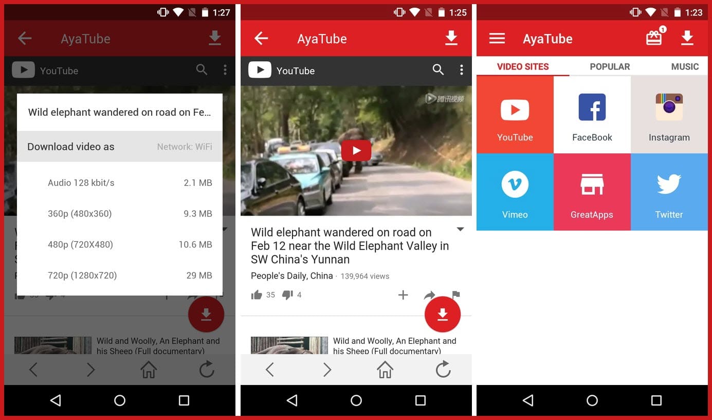 AyaTube Video Downloader افضل برنامج للتحميل من اليوتيوب