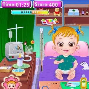 لعبة بيبي هازل عند الطبيب Baby Hazel Goes Sick