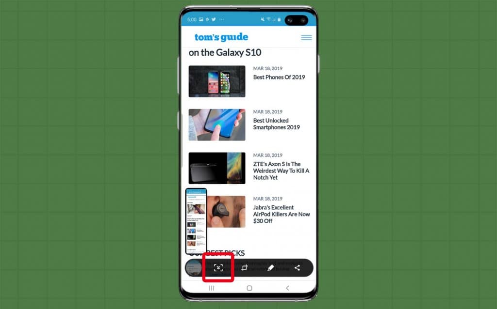 Capture a scrolling screenshot1
