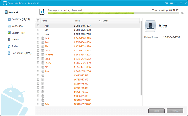 برنامج EaseUS MobiSaver (لاسترجاع الملفات المفقودة بعد الفورمات)