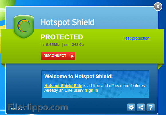 برنامج هوت سبوت شيلد للكمبيوتر كامل Hotspot shield VPN For PC Windows 10.22.3