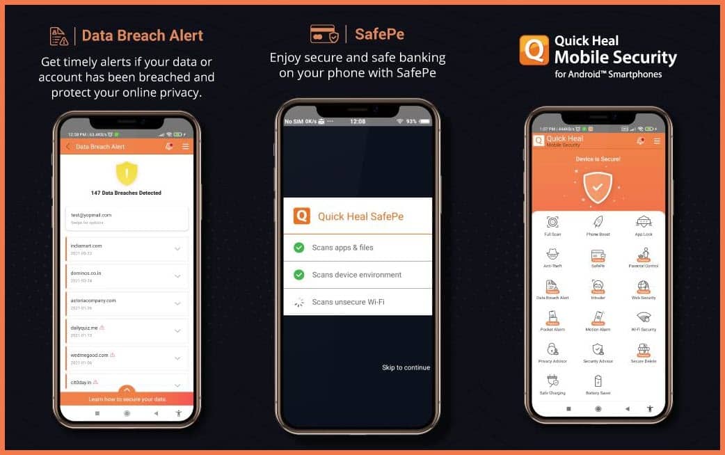 اشهر برنامج الحماية من الفيروسات للأندرويد Quick Heal Antivirus and Mobile Security