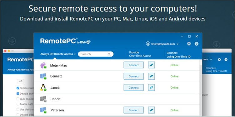 RemotePC برامج الوصول البعيد للكمبيوتر