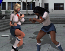 لعبة مصارعة طالبات المدارس  Schoolgirl Fighting Game 2