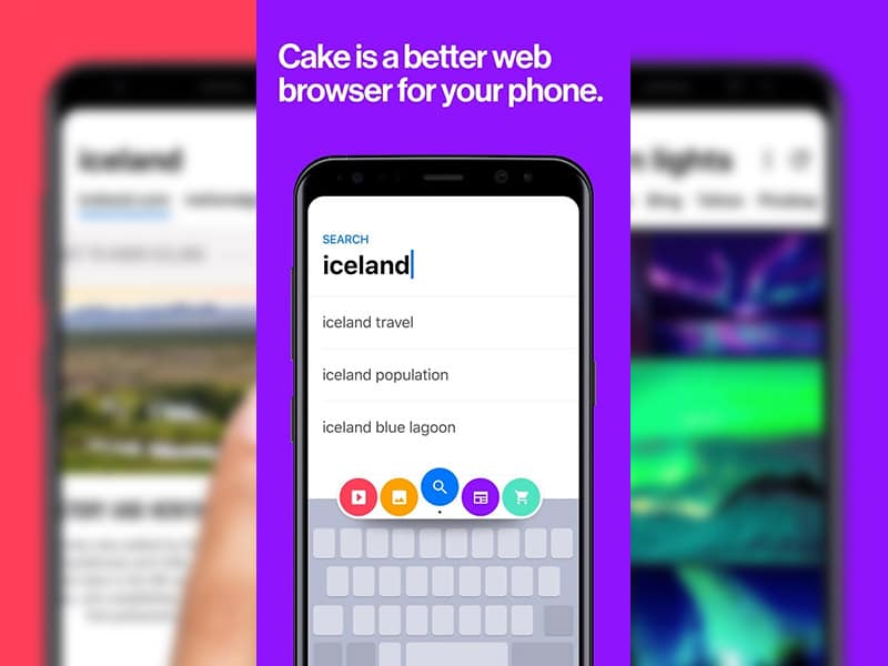 Cake Web Browser للاندرويد