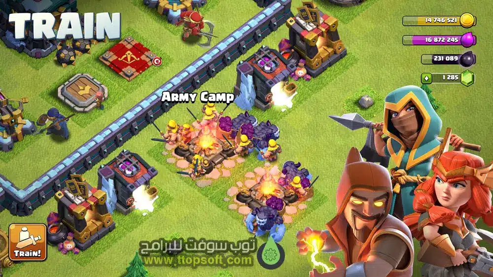 لعبة Clash of Clans نقود ومجوهرات لا تنتهي