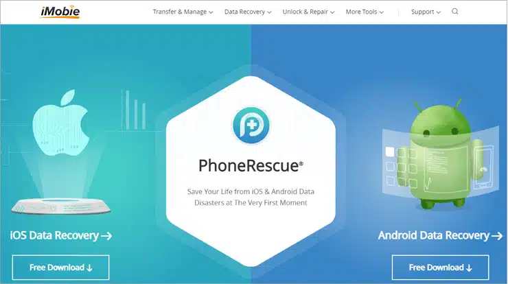 برنامج iMobie Data Recovery (أفضل برامج استعادة الملفات المحذوفة للاندرويد مجانا)